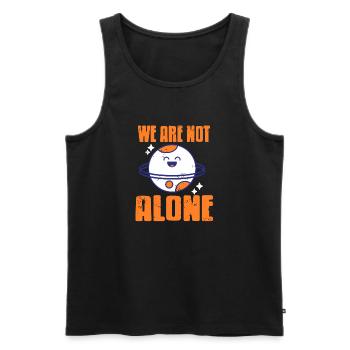 Nous ne sommes pas seuls Retro Vintage Space Planets - Débardeur bio Premium Homme - noir - Devant - Michal (187cm)