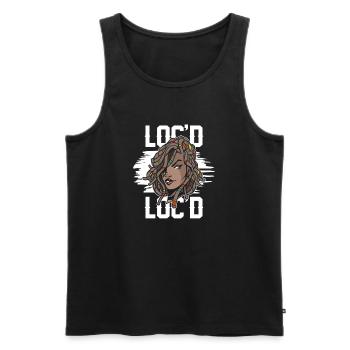 C’est The Locs For Me - Afro Hair Black American - Débardeur bio Premium Homme - noir - Devant - Michal (187cm)
