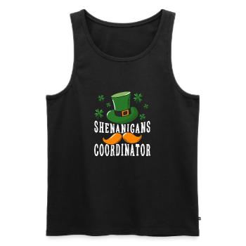 Coordonnatrice de Shenanigan’s de Merry St. Patrick’s - Débardeur bio Premium Homme - noir - Devant - Michal (187cm)