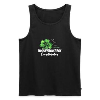 Coordonnatrice de Shenanigan’s de Merry St. Patrick’s - Débardeur bio Premium Homme - noir - Devant - Michal (187cm)