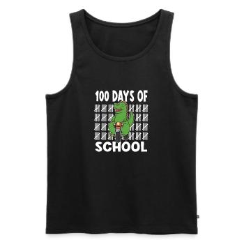 100 Days Of School Dinosaur Guitar Star - Men's Premium Organic Tank Top - black - Front - Michal (187cm)