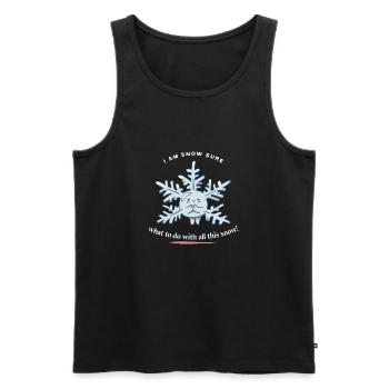 I Am Snow Sure What To Do With All This Snow! - Men's Premium Organic Tank Top - black - Front - Michal (187cm)