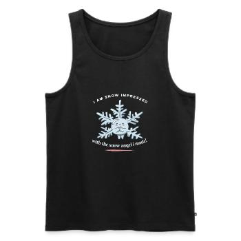 I'm Snow Impressed With The Snow Angel I Made - Männer Premium Bio Tank Top - Schwarz - Vorne - Michal (187cm)