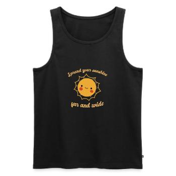 Spread Your Sunshine Far And Wide Cute Sun Designs - Männer Premium Bio Tank Top - Schwarz - Vorne - Michal (187cm)