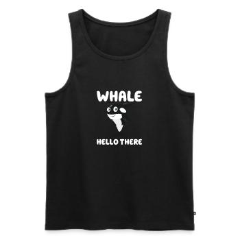 Whale Hello There - Men's Premium Organic Tank Top - black - Front - AI Model Male 178 light (178cm)