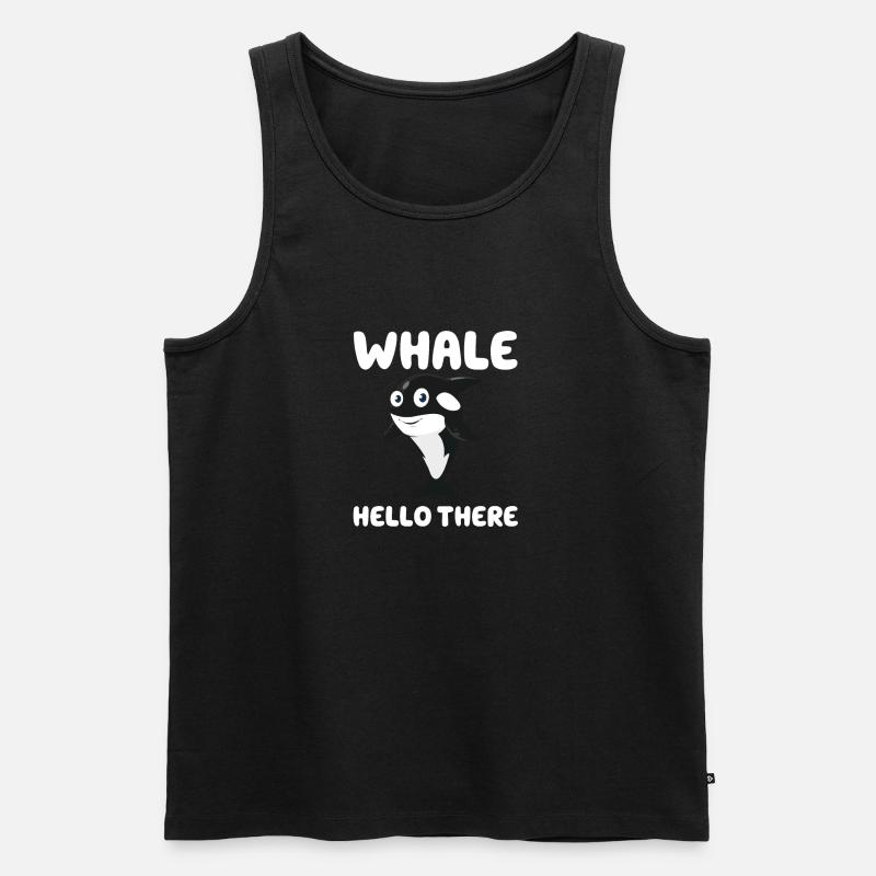 Wal Hallo - Männer Premium Bio Tank Top - Schwarz