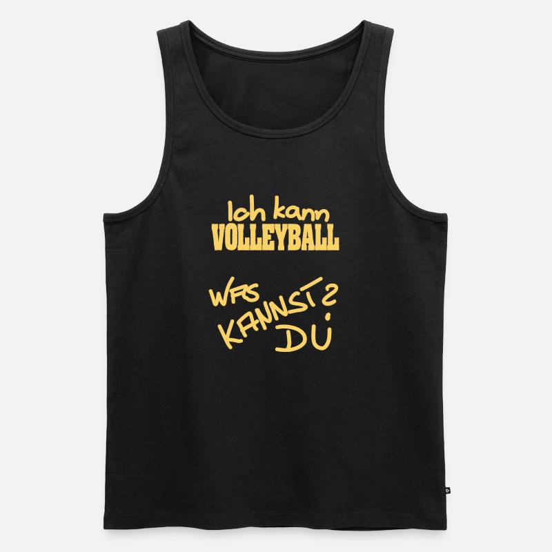 Volleyball - Männer Premium Bio Tank Top - Schwarz
