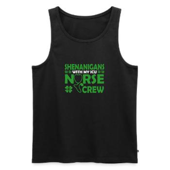 Shenanigans with my Icu nurse crew - Men's Premium Organic Tank Top - black - Front - Michal (187cm)