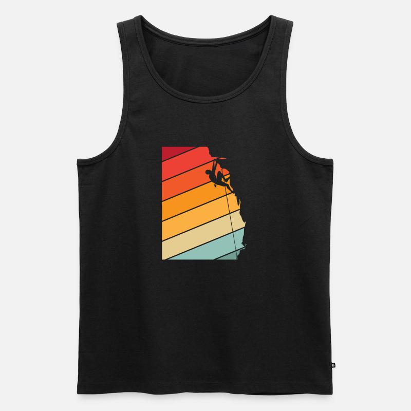 Bouldern Bergsteigen Freiklettern Klettern - Männer Premium Bio Tank Top - Schwarz