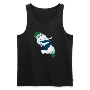 Stadtplan von Martinique - Männer Premium Bio Tank Top - Schwarz - Vorne - AI Model Male 178 light (178cm)