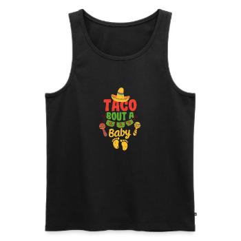 Taco Bout A Baby Pregnancy Announcement Cinco - Men's Premium Organic Tank Top - black - Front - Michal (187cm)