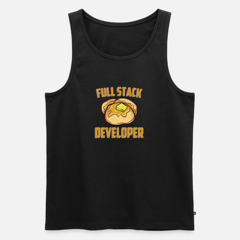 Full Stack Developer - Computer-Software-Programm - Männer Premium Bio Tank Top - Schwarz