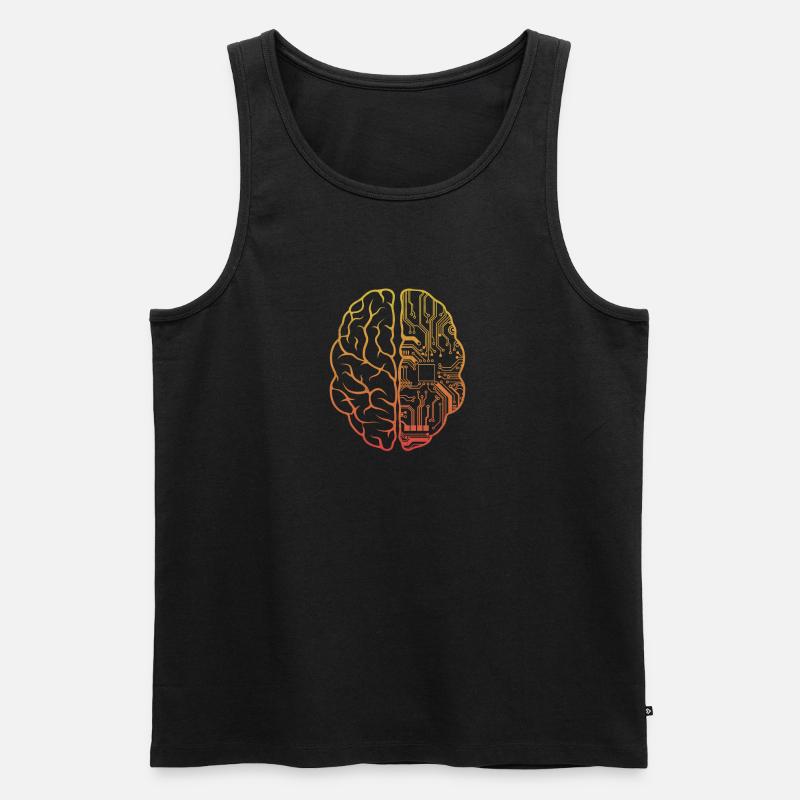 Programmierer Coding - Entwickler Programmieren Gehirn - Männer Premium Bio Tank Top - Schwarz