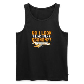 Sehe Ich So Aus, Als Würde Ich Economy First - Männer Premium Bio Tank Top - Schwarz - Vorne - Michal (187cm)
