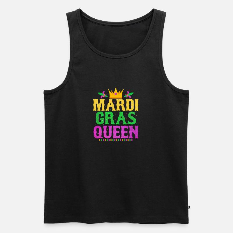 Mardi Gras Queen Parade BeadsParty - Männer Premium Bio Tank Top - Schwarz