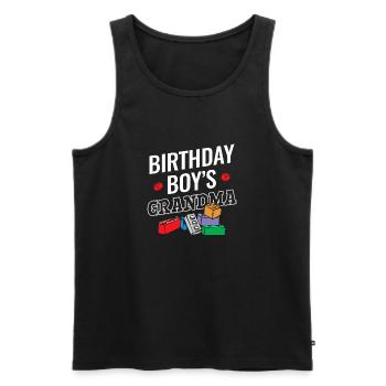 Birthday Kids Grandma Building Blocks - Débardeur bio Premium Homme - noir - Devant - Michal (187cm)