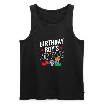 Oncle du garçon d’anniversaire Bauklötze - Débardeur bio Premium Homme - noir - Devant - Michal (187cm)