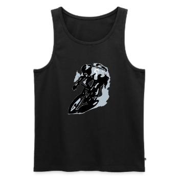 Der Radfahrer - Männer Premium Bio Tank Top - Schwarz - Vorne - Michal (187cm)
