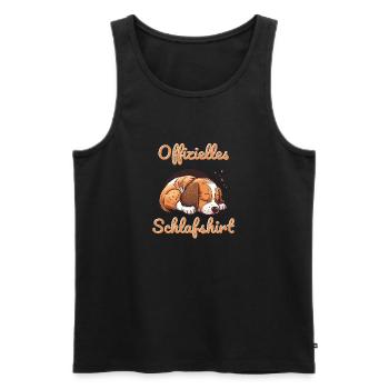 Schlafshirt Hund - Männer Premium Bio Tank Top - Schwarz - Vorne - Michal (187cm)