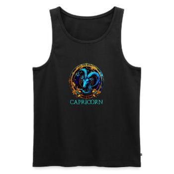 Embrassez votre identité Capricorne: Capricorn Pride Z - Débardeur bio Premium Homme - noir - Devant - Michal (187cm)