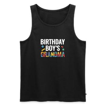 Birthday Kids Grandma Building Blocks - Débardeur bio Premium Homme - noir - Devant - Michal (187cm)