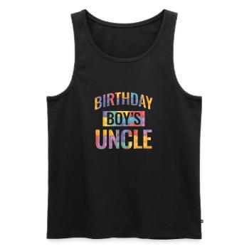 Oncle du garçon d’anniversaire Bauklötze - Débardeur bio Premium Homme - noir - Devant - Michal (187cm)