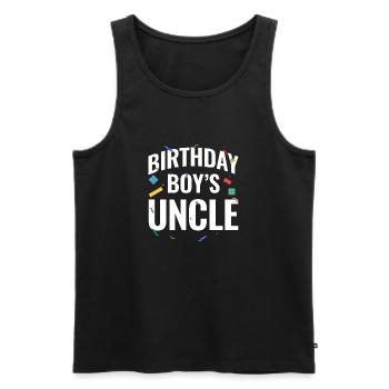 Oncle du garçon d’anniversaire Bauklötze - Débardeur bio Premium Homme - noir - Devant - Michal (187cm)