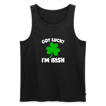 La Saint-Patrick Le bonheur des Irlandais Irlandais Luck - Débardeur bio Premium Homme - noir - Devant - AI Model Male 178 light (178cm)