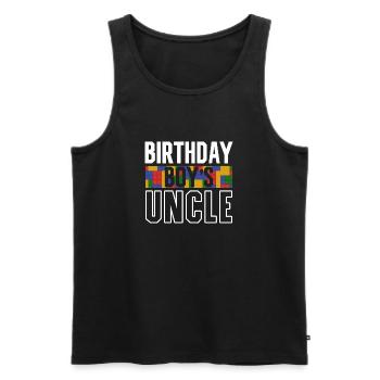 Oncle du garçon d’anniversaire Bauklötze - Débardeur bio Premium Homme - noir - Devant - Michal (187cm)