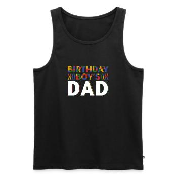 Father of birthday boy builds building blocks - Men's Premium Organic Tank Top - black - Front - Michal (187cm)
