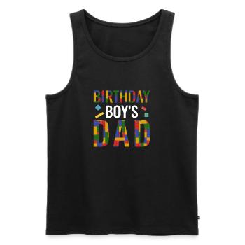 Father of birthday boy builds building blocks - Men's Premium Organic Tank Top - black - Front - Michal (187cm)