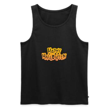 Halloween horror scary saying - Men's Premium Organic Tank Top - black - Front - Michal (187cm)