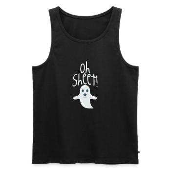 Halloween Horror Grusel Spruch - Männer Premium Bio Tank Top - Schwarz - Vorne - Michal (187cm)