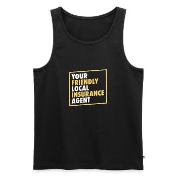 Versicherungsagent Gutachter Versicherungsmakler - Männer Premium Bio Tank Top - Schwarz - Vorne - Michal (187cm)