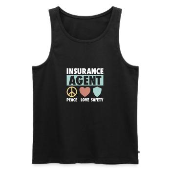 Versicherungsagent Gutachter Versicherungsmakler - Männer Premium Bio Tank Top - Schwarz - Vorne - AI Model Male 178 light (178cm)