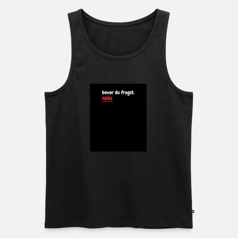bevor du fragst - Männer Premium Bio Tank Top - Schwarz
