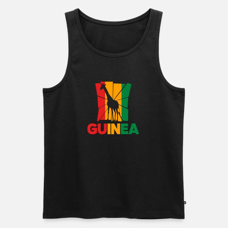 Guinea Guinea Flagge Giraffe Camelopard - Männer Premium Bio Tank Top - Schwarz