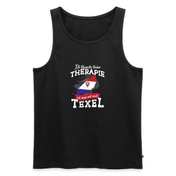 Texel Therapie Nordholland Niederland Urlaub Insel - Männer Premium Bio Tank Top - Schwarz - Vorne - AI Model Male 178 light (178cm)