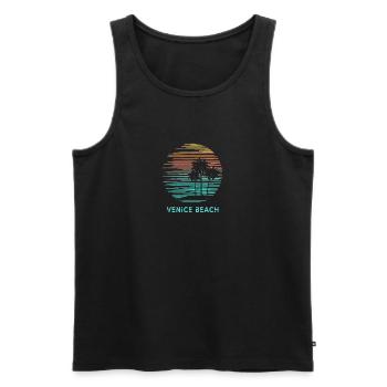 Venice Beach Californie Cool Souvenir Vacances - Débardeur bio Premium Homme - noir - Devant - Michal (187cm)