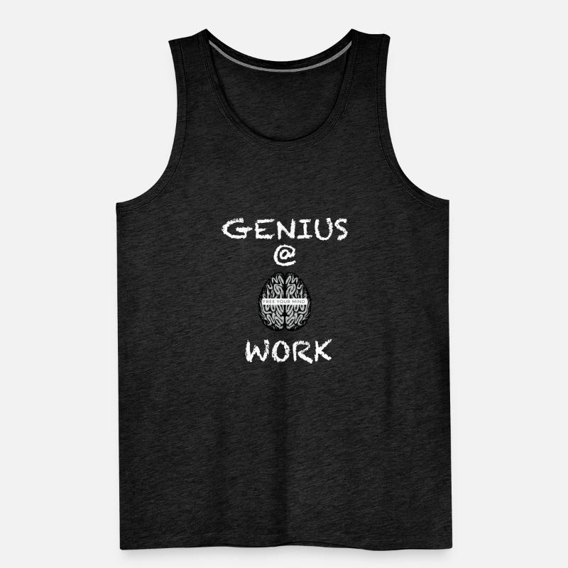 A genius at work as an engineer, as Men's Premium Organic Tank Top