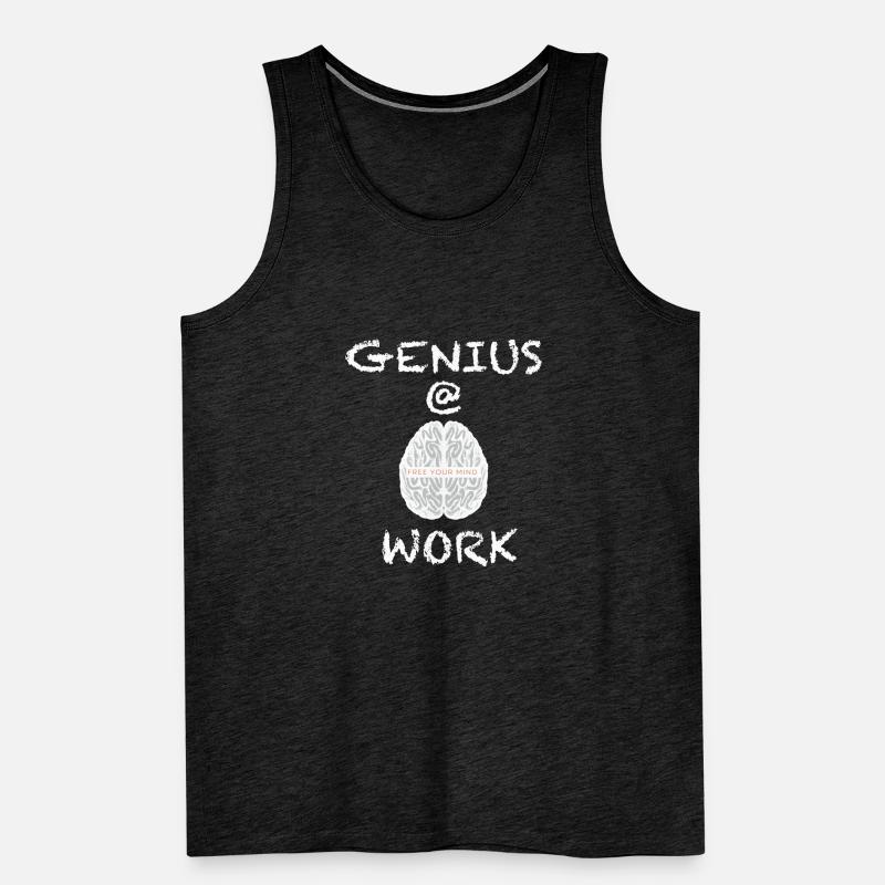 A genius at work as an engineer, as Men's Premium Organic Tank Top