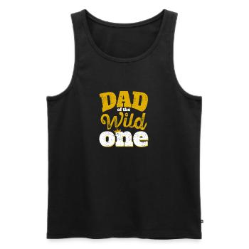 Papa der wilden ein lustiger 1. Geburtstag erste - Männer Premium Bio Tank Top - Schwarz - Vorne - Michal (187cm)