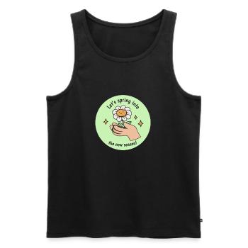 Let's Spring Into The New Season Bloom Spring - Men's Premium Organic Tank Top - black - Front - Michal (187cm)