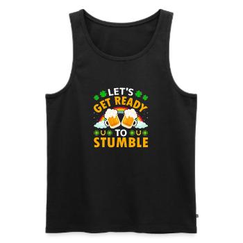 Let's Get Ready To Stumble - Men's Premium Organic Tank Top - black - Front - AI Model Male 178 light (178cm)