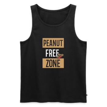 Peanut-free zone Peanut allergy sufferers - Men's Premium Organic Tank Top - black - Front - Michal (187cm)