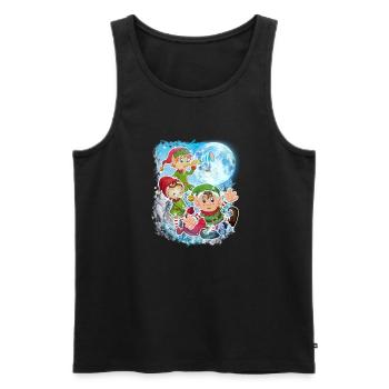 3 Elfes de la Lune Petit Père Noël drôle de saison de Noël - Débardeur bio Premium Homme - noir - Devant - Michal (187cm)