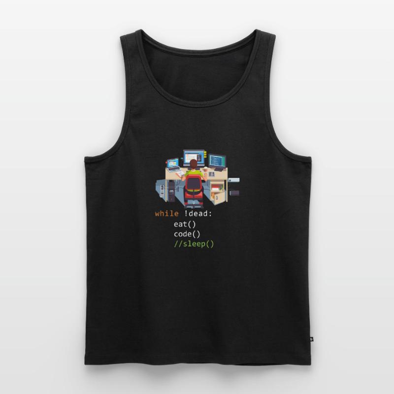 Informatique Python Programmeur Manger Code Sommeil Débardeur bio Premium Homme