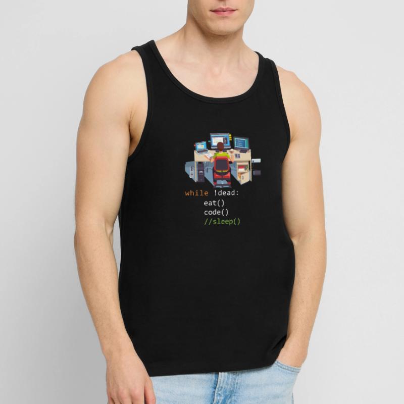 Informatique Python Programmeur Manger Code Sommeil Débardeur bio Premium Homme