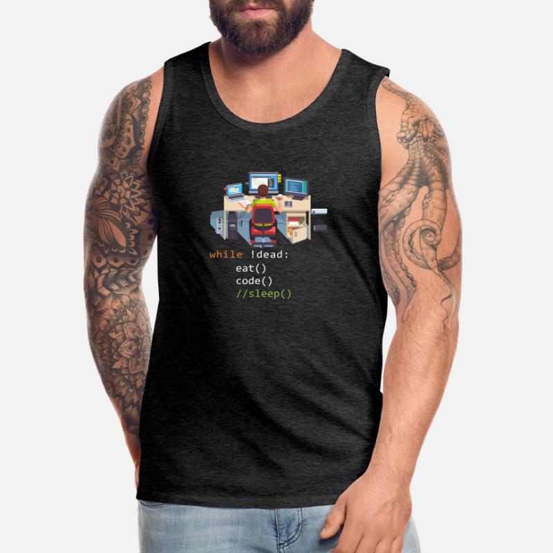 Informatique Python Programmeur Manger Code Sommeil Débardeur bio Premium Homme