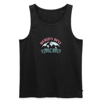 Süßer Muttertag - Die beste Mutter der Welt - Männer Premium Bio Tank Top - Schwarz - Vorne - Michal (187cm)